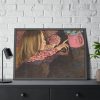 Girl With a Vase of Flowers by Stanislaw Wyspianski Framed Poster