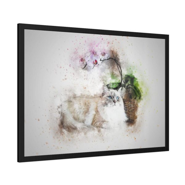 Cat is Lying Down Framed Poster