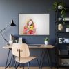 93854-626.jpg Woman with Sunflower Framed Poster