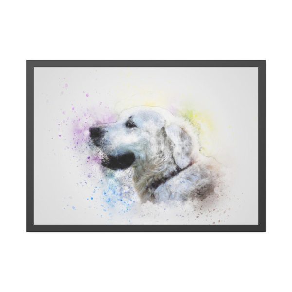 93854-632.jpg Retriever Watercolor Paint Framed Poster