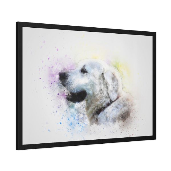 93854-633.jpg Retriever Watercolor Paint Framed Poster