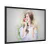 93854-637.jpg Girl with Apple Framed Poster
