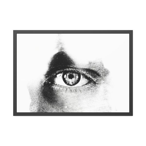 93854-640.jpg Eye Black and White Framed Poster