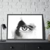 93854-643.jpg Eye Black and White Framed Poster