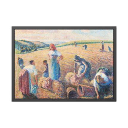 The Gleaners by Camille Pissarro Framed Poster