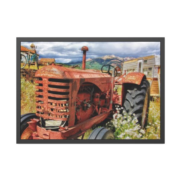 93854-660.jpg Old Antique Abandoned Tractor Framed Poster