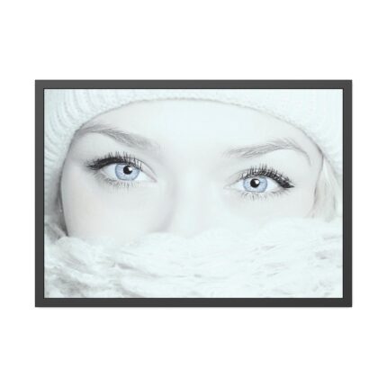Face of a Girl with Beautiful Eyes Framed Poster