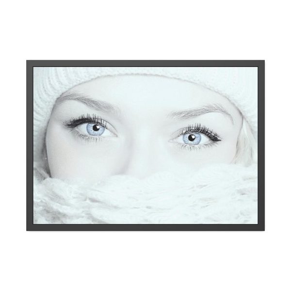 Face of a Girl with Beautiful Eyes Framed Poster