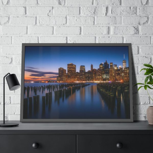 93854-79.jpg Beautiful New York City Sunset Framed Poster