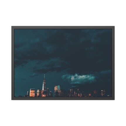 Aesthetic Clouded City Framed Poster