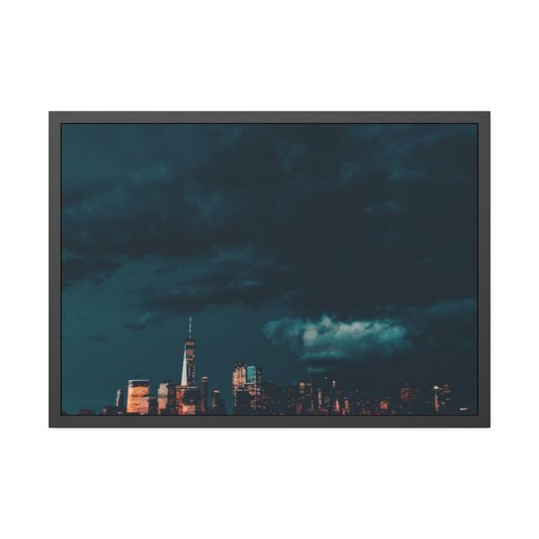 Aesthetic Clouded City Framed Poster