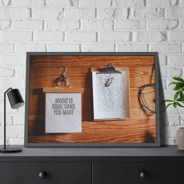 93854-99.jpg Motivational Quote on Wooden Clipboard Framed Poster