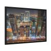 93855-101.jpg Dubai Skyscrapers at Night Framed Poster