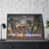 93855-103.jpg Dubai Skyscrapers at Night Framed Poster