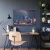 93855-110.jpg New York City Lightning Storm Framed Poster