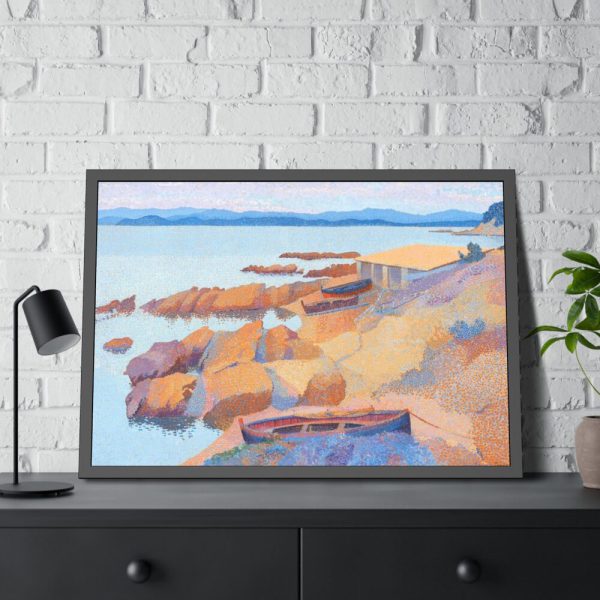 Calanque des Antibois by Henri-Edmond Cross Framed Poster