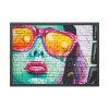 93855-216.jpg Brick Wall With Woman's Face Framed Poster