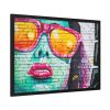 93855-217.jpg Brick Wall With Woman's Face Framed Poster