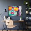 93855-218.jpg Brick Wall With Woman's Face Framed Poster