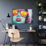 Brick Wall With Woman's Face Framed Poster - Image 7