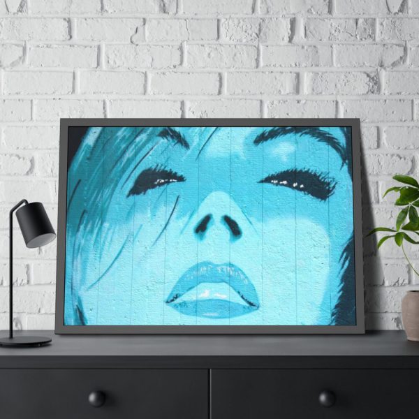 93855-223.jpg Blue Womans Face Framed Poster