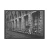 93855-224.jpg Black and White Shot of Bike Framed Poster
