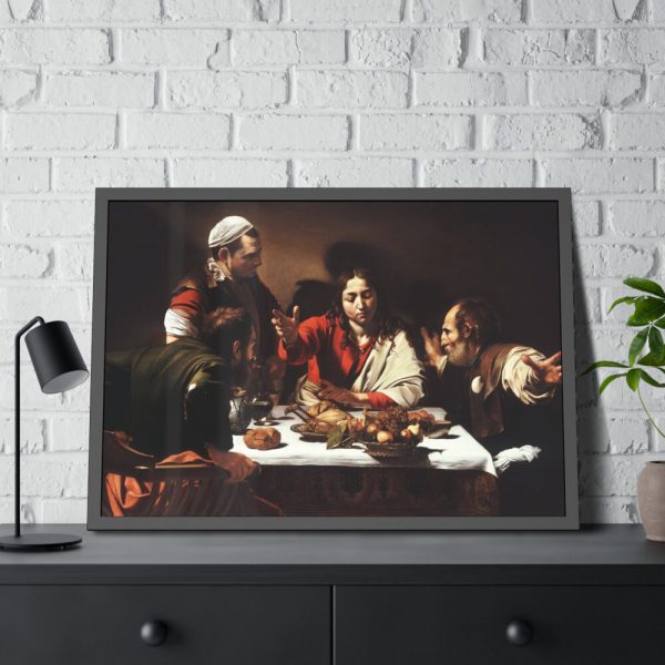 93855-255.jpg Supper at Emmaus Caravaggio Framed Poster