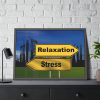 93855-27.jpg Relaxation vs Stress City Framed Poster