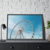93855-279.jpg Large Ferris Wheel Against a Blue Sky Framed Poster