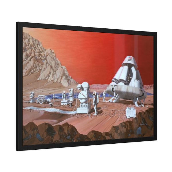 93855-305.jpg Mars Mission Illustrated by Les Bossinas Framed Poster