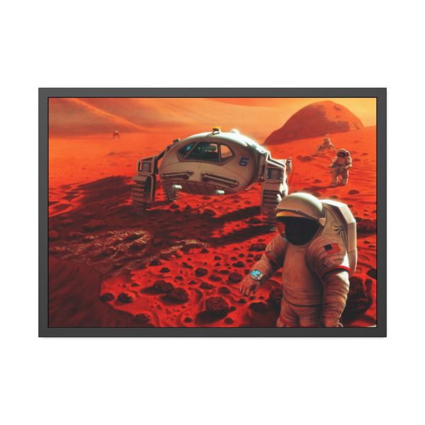 93855-316.jpg Humans on Mars Illustrated by Pat Rawlings Framed Poster
