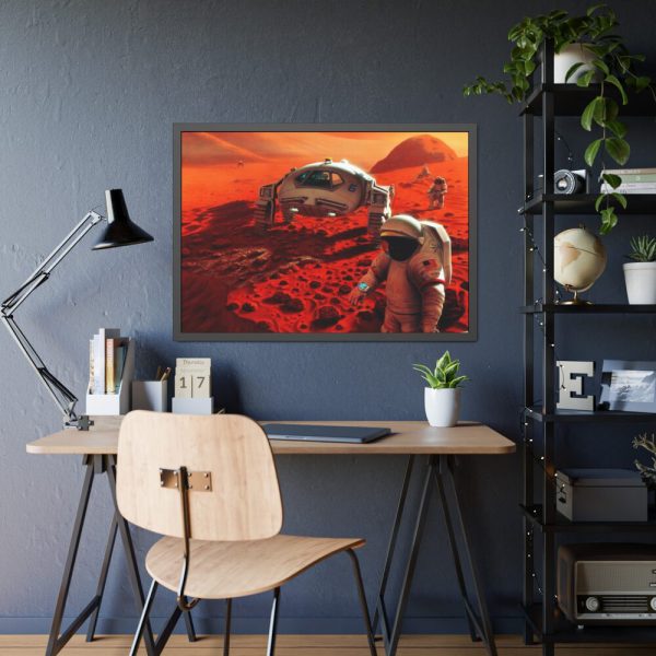93855-318.jpg Humans on Mars Illustrated by Pat Rawlings Framed Poster
