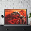 93855-319.jpg Humans on Mars Illustrated by Pat Rawlings Framed Poster
