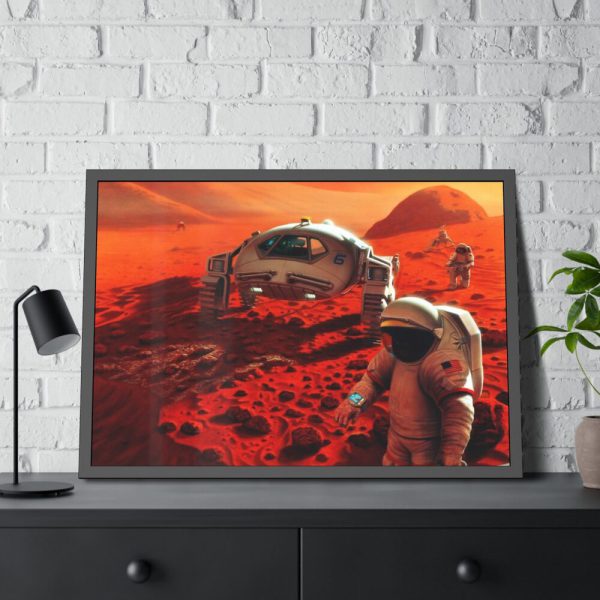 93855-319.jpg Humans on Mars Illustrated by Pat Rawlings Framed Poster