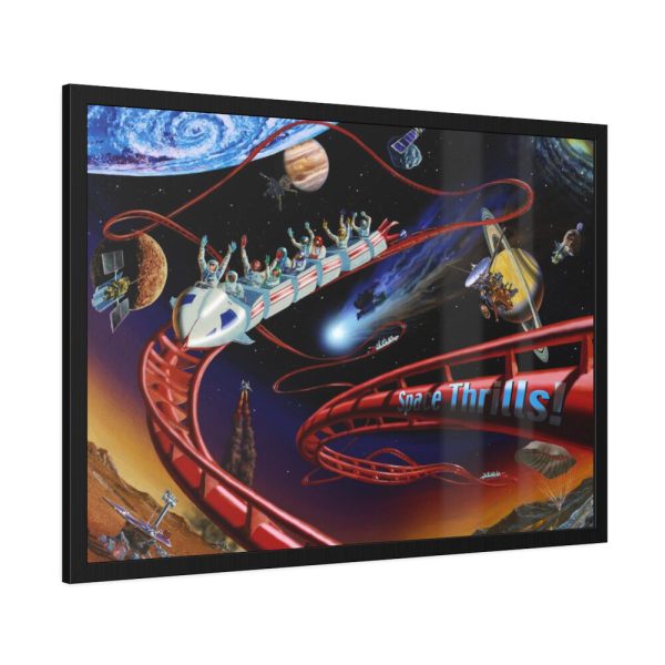 93855-321.jpg Roller Coaster in Space Framed Poster