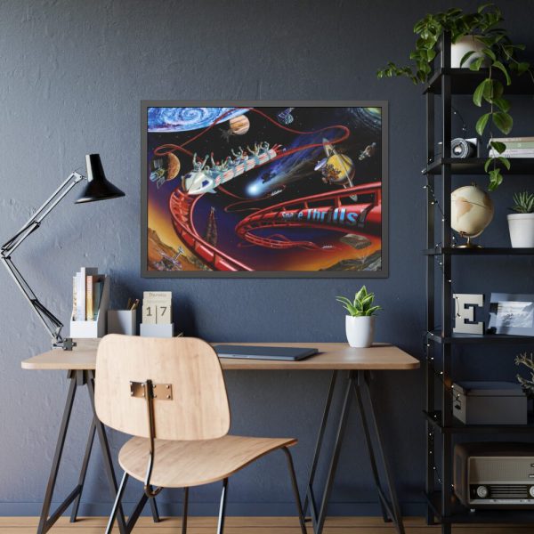 93855-322.jpg Roller Coaster in Space Framed Poster