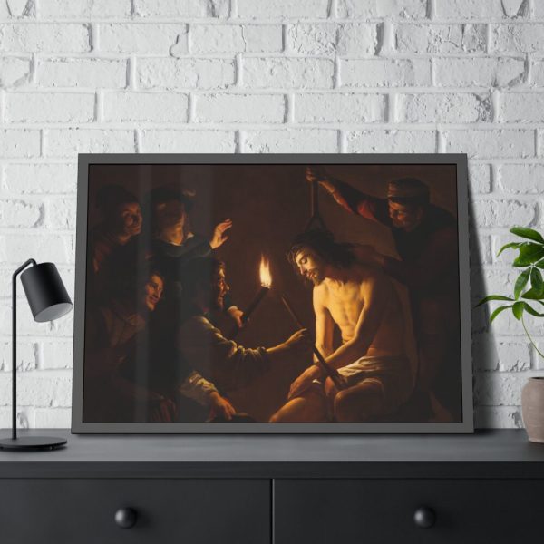 93855-343.jpg The Mocking of Christ by Gerrit van Honthorst Framed Poster