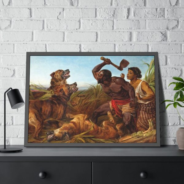 The Hunted Slaves by Richard Ansdell Framed Poster