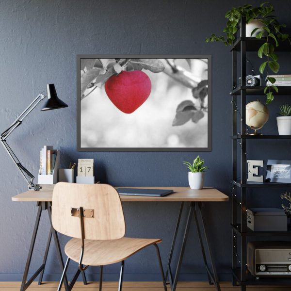 93855-430.jpg Red Apple in the Black and White Framed Poster