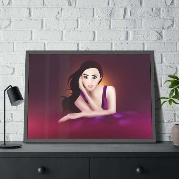 93855-455.jpg Chinese Fashion Girl Framed Poster