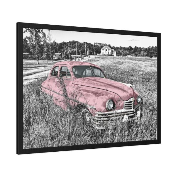 Pink Oldtimer Car Framed Poster