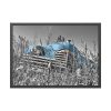 93855-468.jpg Blue Oldtimer Car Framed Poster