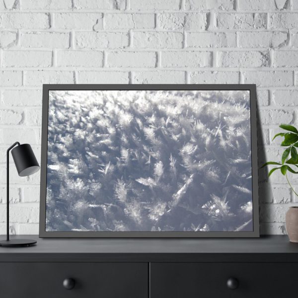 93855-495.jpg Closeup on Ice Crystals Framed Poster