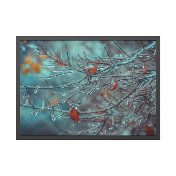 93855-508.jpg Tree Branches Covered in Ice Framed Poster