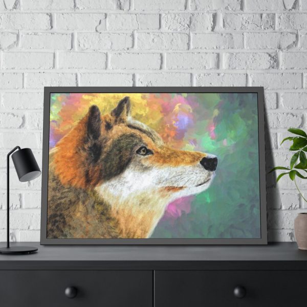 93855-531.jpg Wolf Portrait Framed Poster