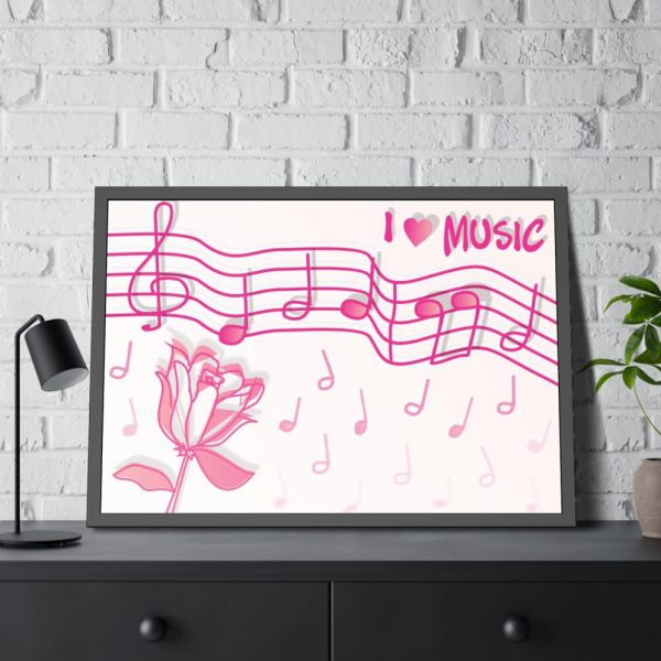 93855-55.jpg Love Music Framed Poster