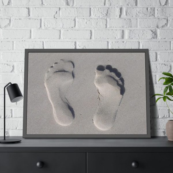 93855-555.jpg Small Footprints in the Sand Framed Poster