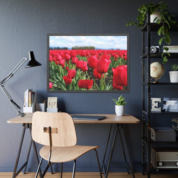 93855-582.jpg Red Tulip Field Framed Poster