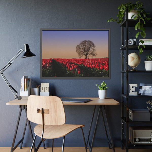 93855-586.jpg Tulips Field Framed Poster