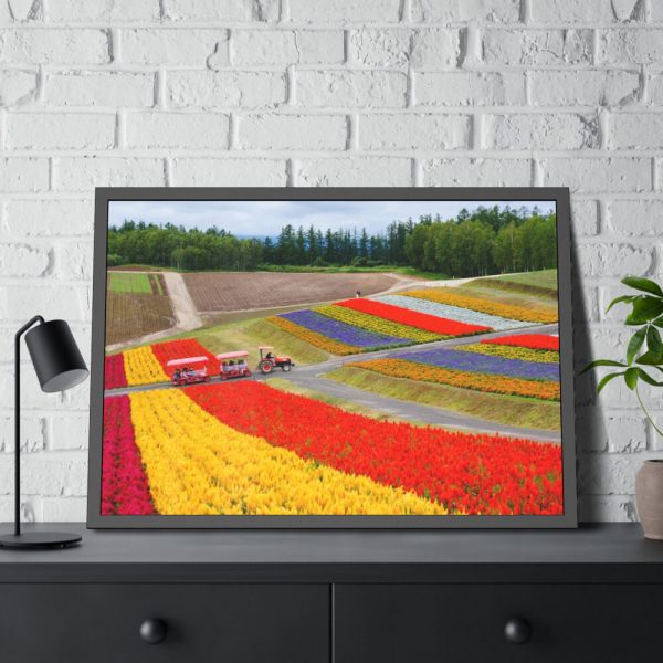 93855-599.jpg Colorful Tulip Field Framed Poster